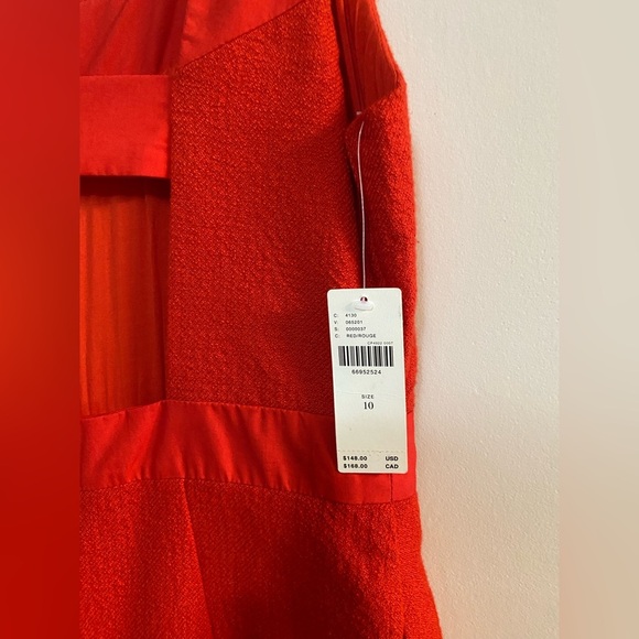 Anthropologie Maeve Sleeveless Scoop-Neck Mini Cocktail Dress Red size 10 - Picture 11 of 13
